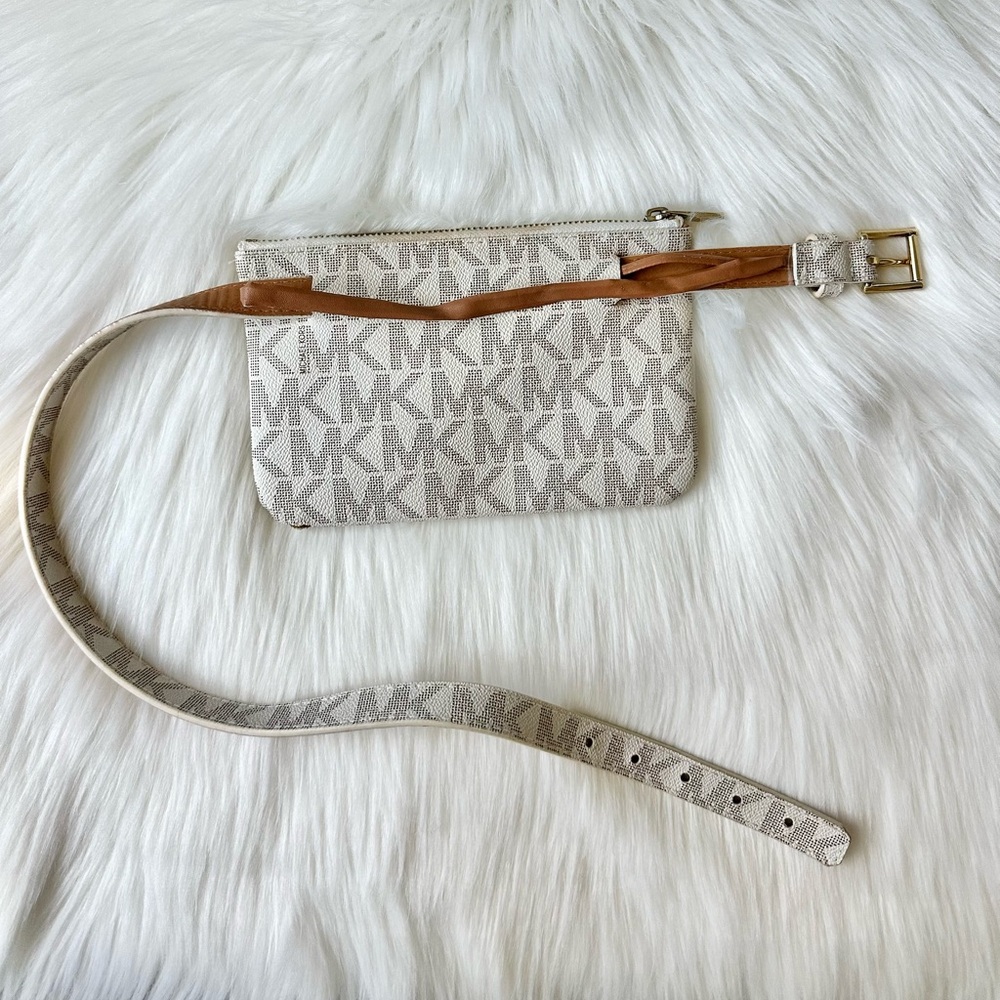 Michael Kors White and Tan Belt Bag - Picture 3 of 12